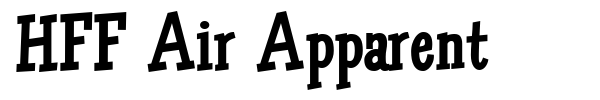 HFF Air Apparent font preview